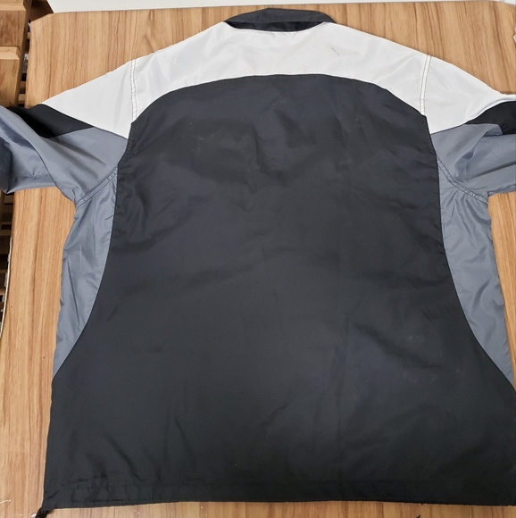 Reebok SAN FRANCISCO 49ERS Windbreaker Jacket XL Black Gray White Y2K Light SI - Picture 8 of 13